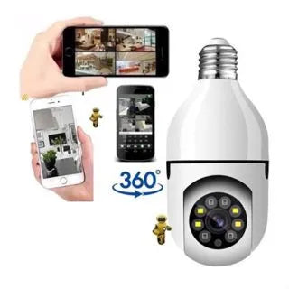 Câmera de Segurança WiFi 360° Full HD com Encaixe para Bocal de Lâmpada